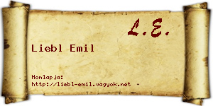 Liebl Emil névjegykártya